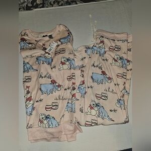 Disney Store Winnie the Pooh Eeyore Pajamas Set Women Size Large Cozy NEW